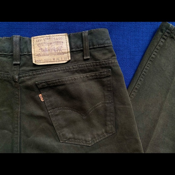 Orange Tag 550 Vintage Levi’s Jeans Army Green